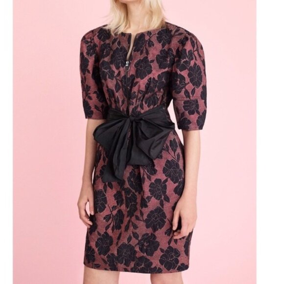 Rebecca Taylor Dresses & Skirts - Rebecca Taylor Brocade Bow Belt Dress Size 0